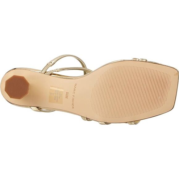 Marc Fisher Women's Kristin Heeled Sandal Strappy Gold Block Heels SZ 8.5 : NWOT - Picture 15 of 15